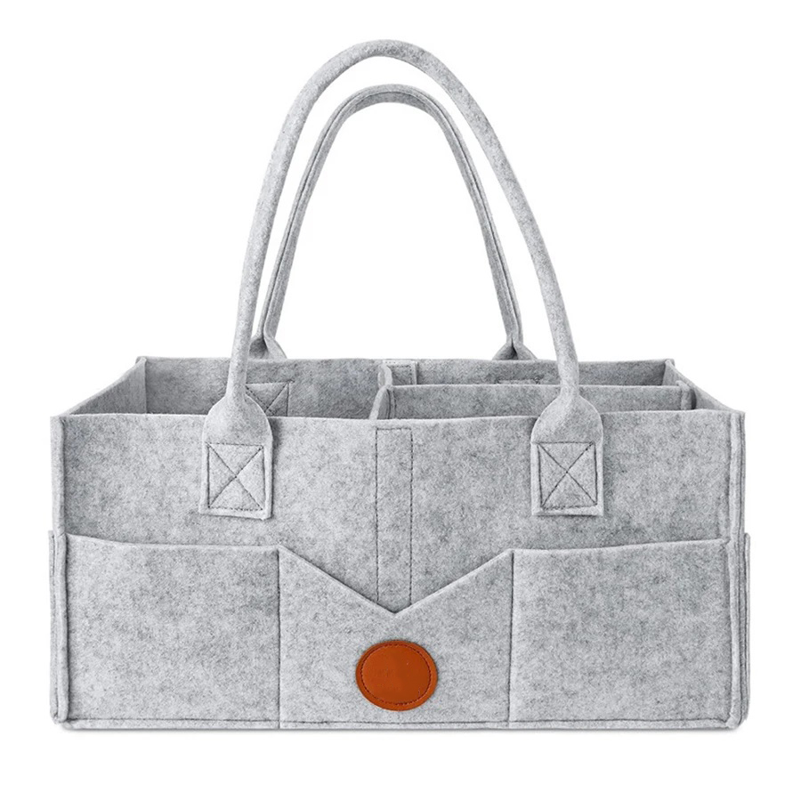 Diaper Caddy Organizer - Children's Felt Diaper Storage Bag Baby