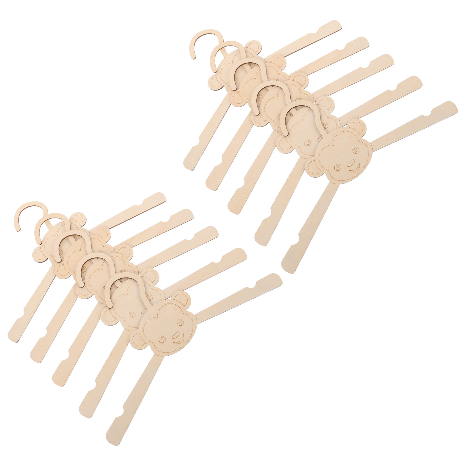 Baby Nursery Closet - 10Pcs Kids Wooden Animal Shaped Hangers
