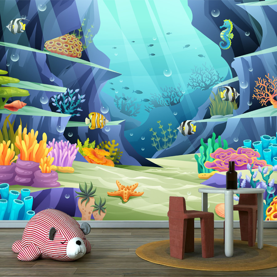 Baby Nursery Water - 15+ Cartoon Underwater Tropical Fish Wallpaper