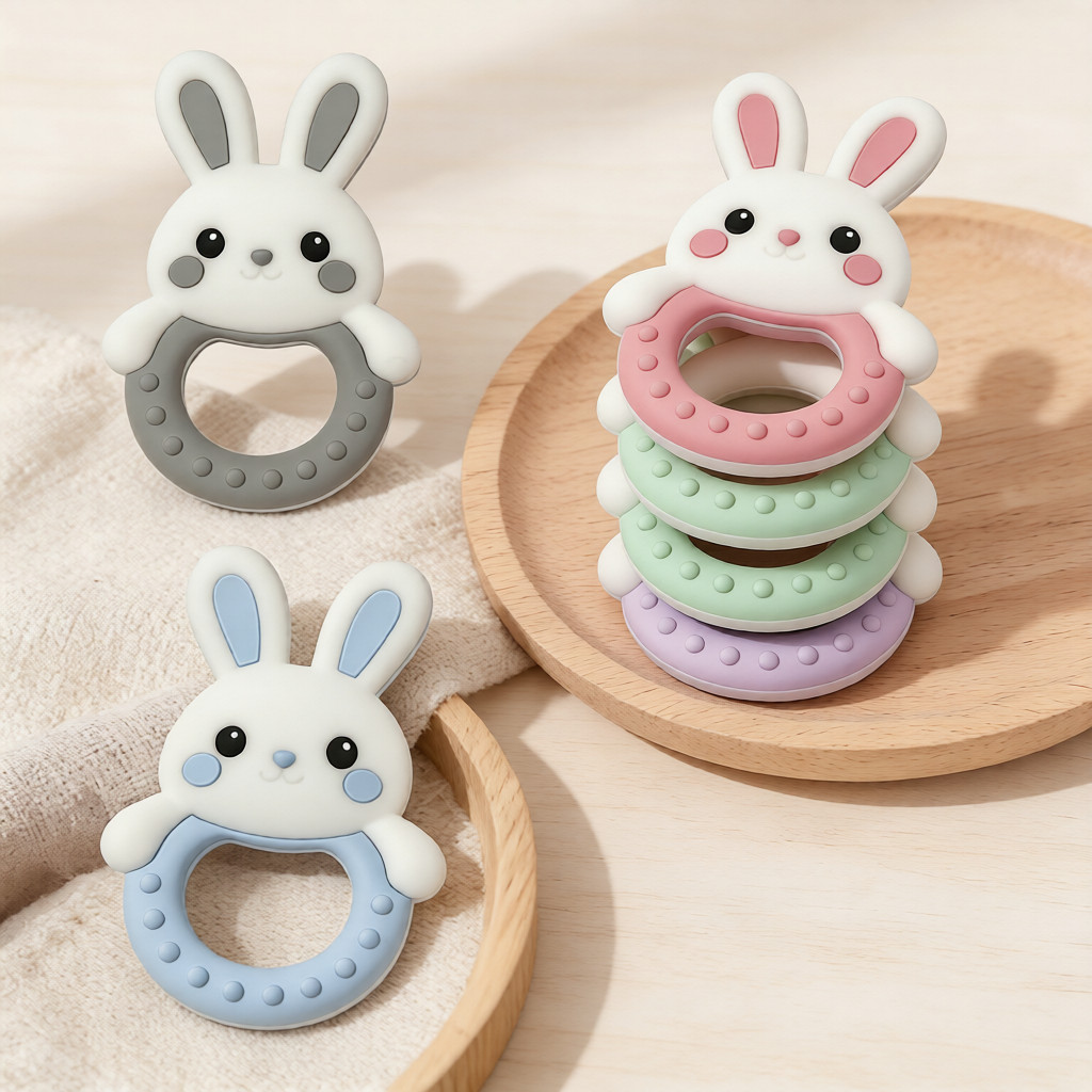 1Pcs Baby Teether Silicone Toy - đánh giá và giá Baby Nursery Hospital