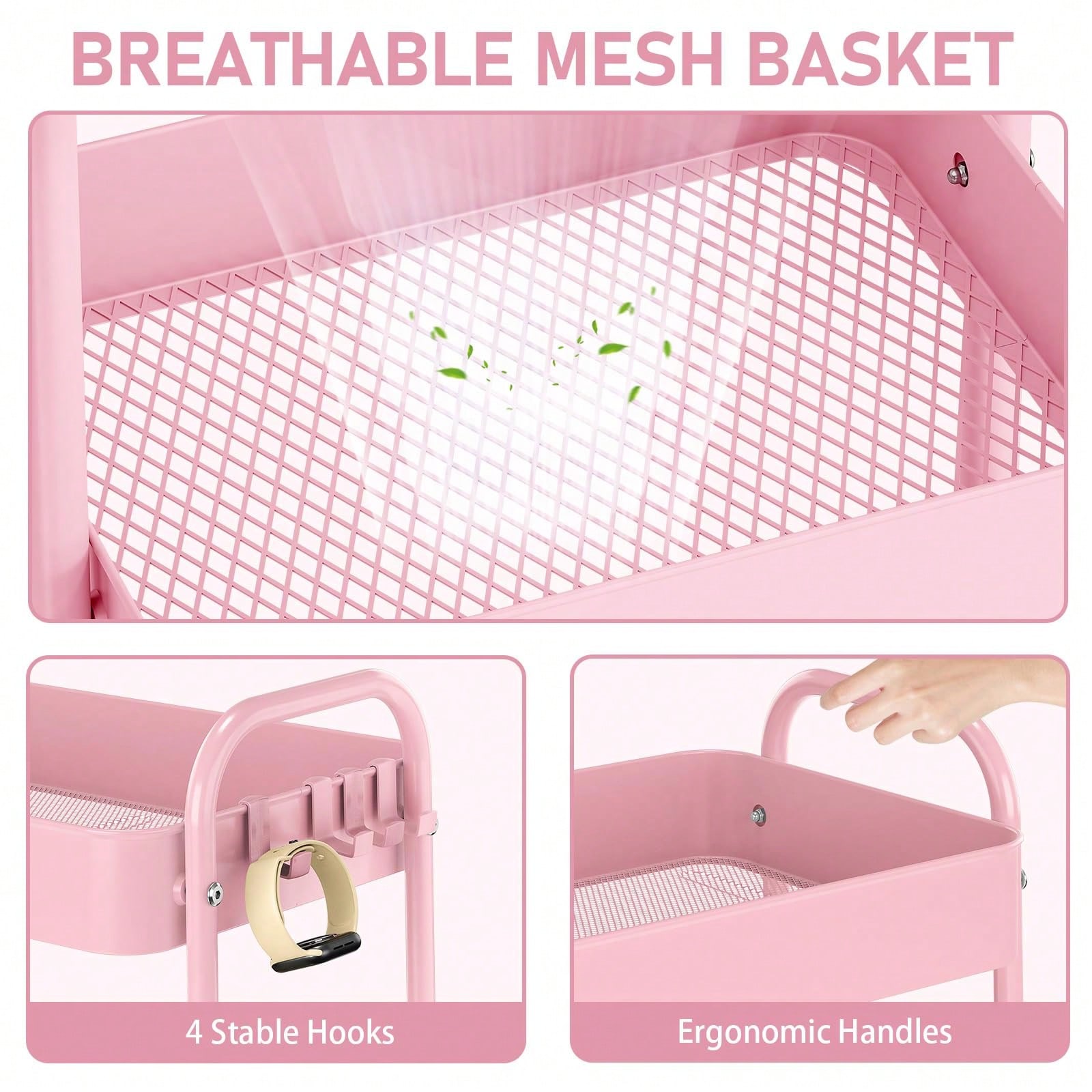 3 Tier Metal Rolling Cart With - đánh giá và giá Baby Nursery Cart