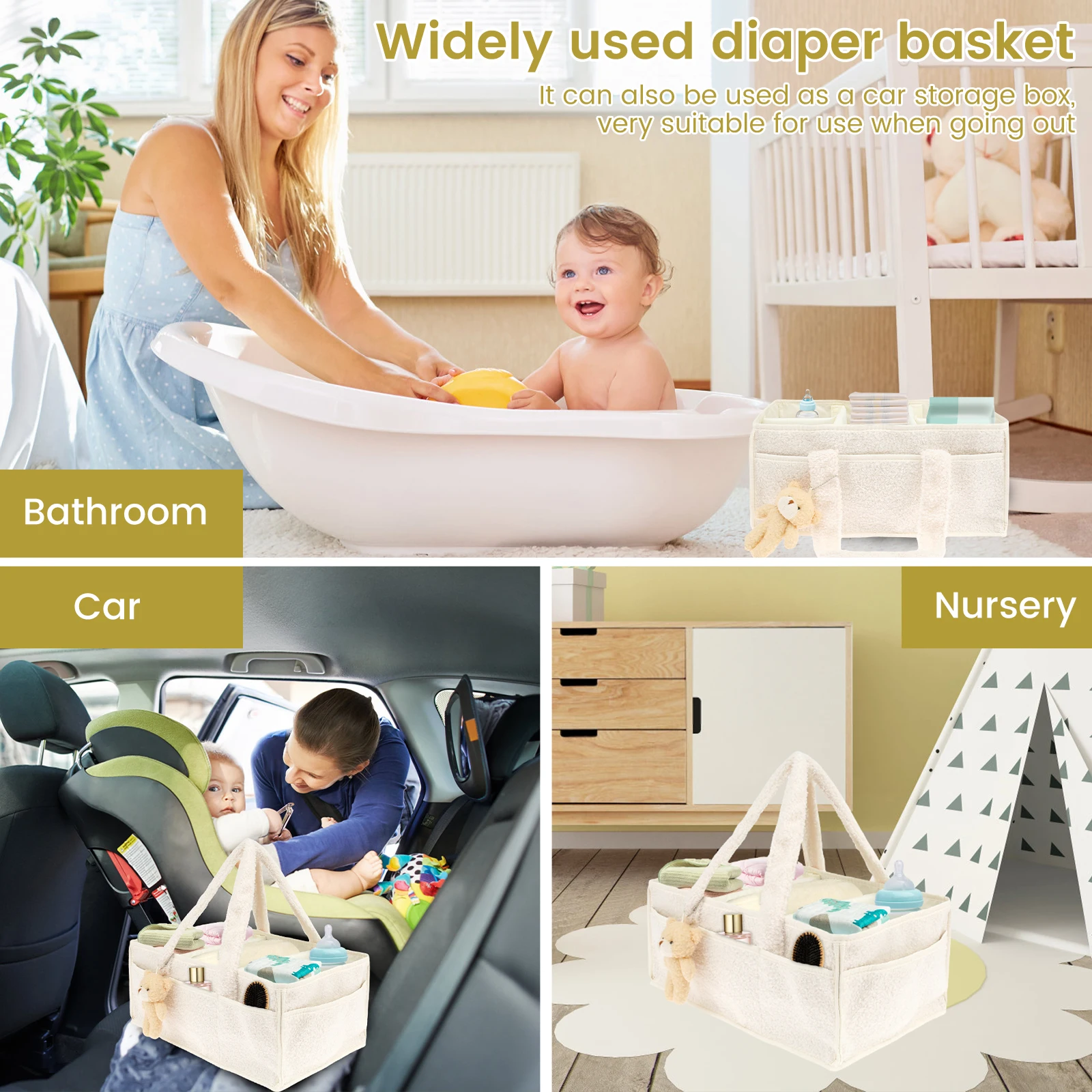 Diaper Bag for Baby Plush Diap - đánh giá và giá Diaper Caddy Organizer
