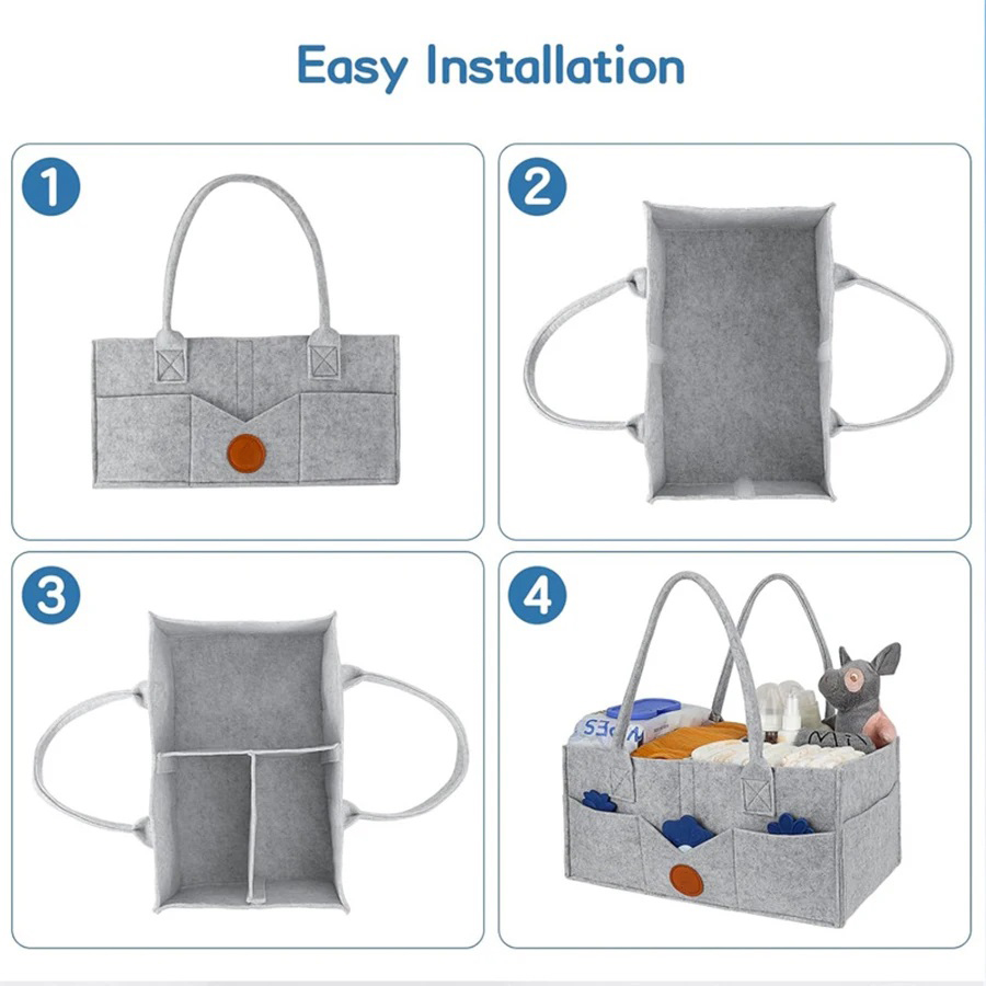 Children's Felt Diaper Storage - đánh giá và giá Diaper Caddy Organizer
