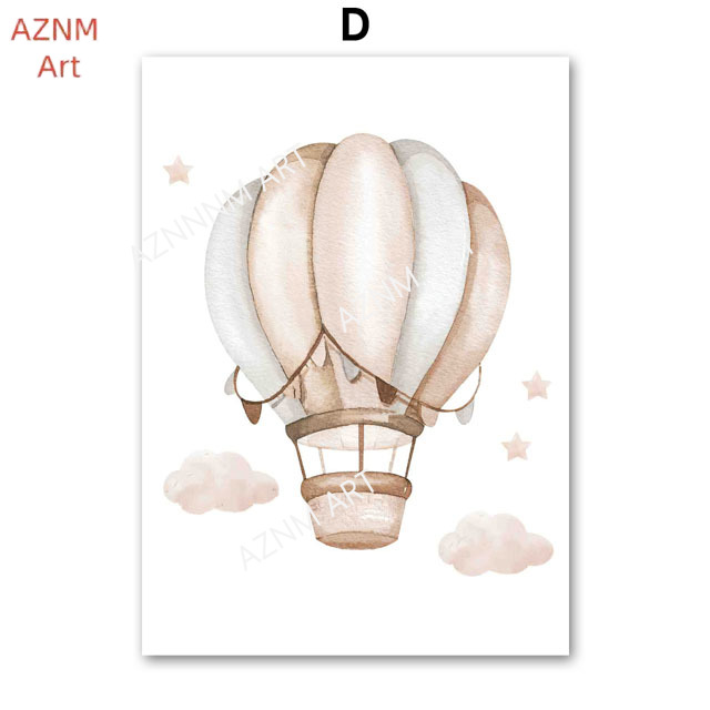 Elephant Balloon Rainbow Moon  - đánh giá và giá Baby Nursery Artwork