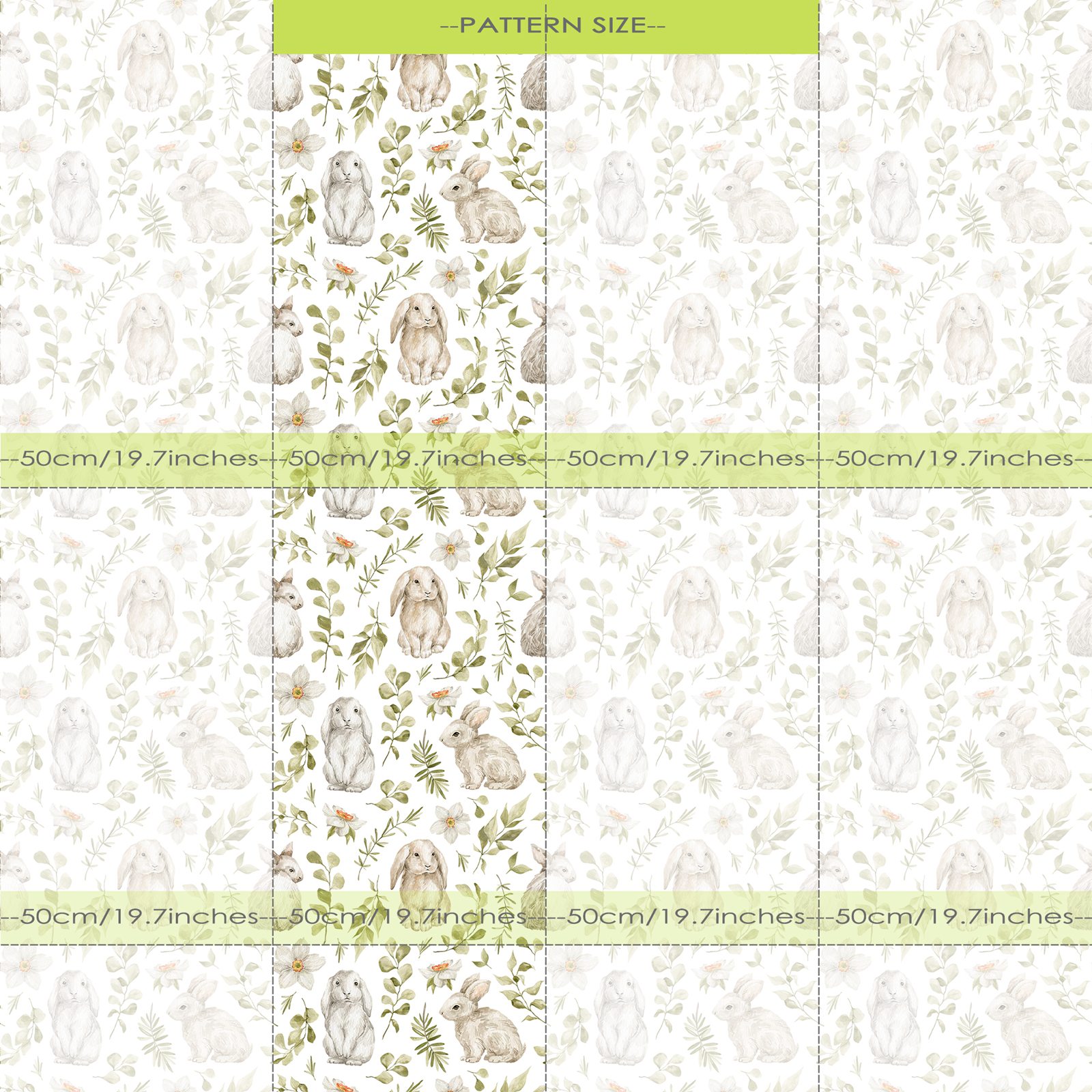 Bunny Wallpaper Kids Room Wall - đánh giá và giá Baby Nursery Water