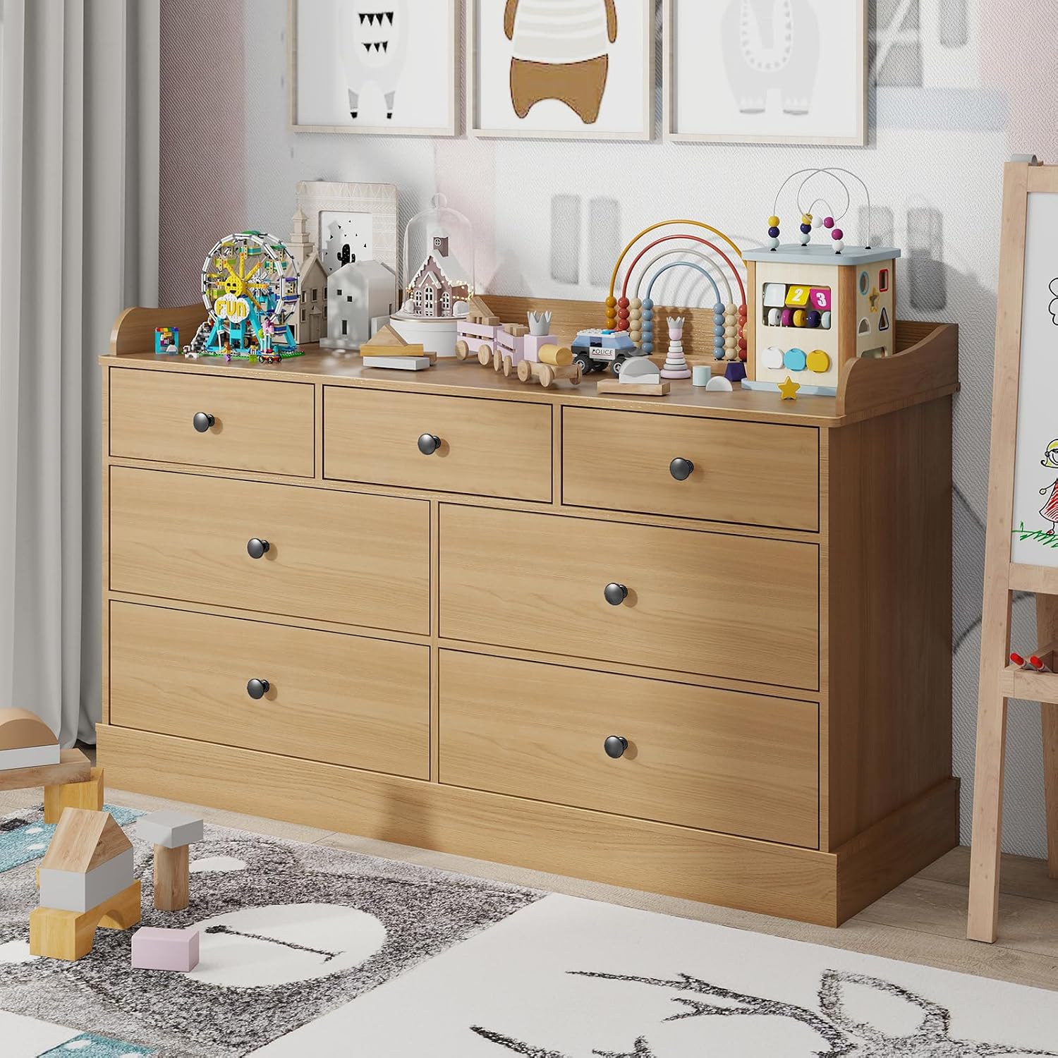 Kids Dresser with 7 Drawers &  - đánh giá và giá Baby Nursery Chest Of Drawers