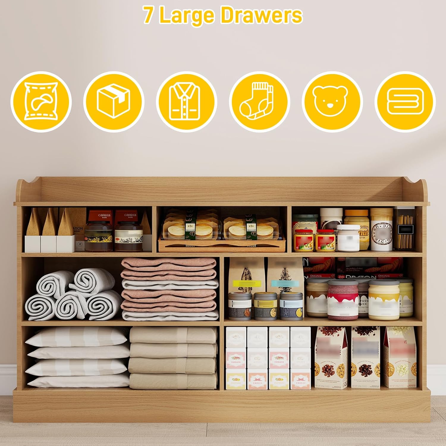Kids Dresser with 7 Drawers &  - đánh giá và giá Baby Nursery Chest Of Drawers