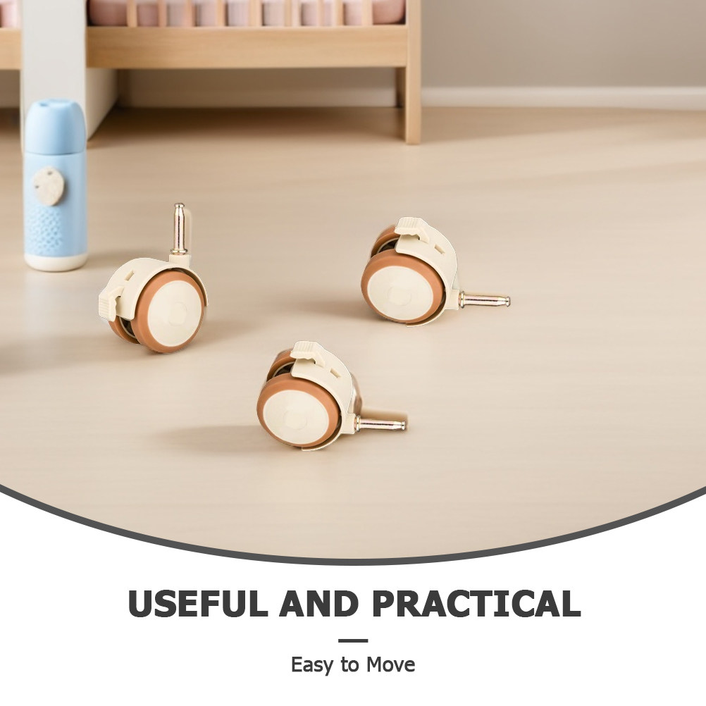 4Pcs Crib Caster Wheels Rubber - đánh giá và giá Baby Nursery Cart