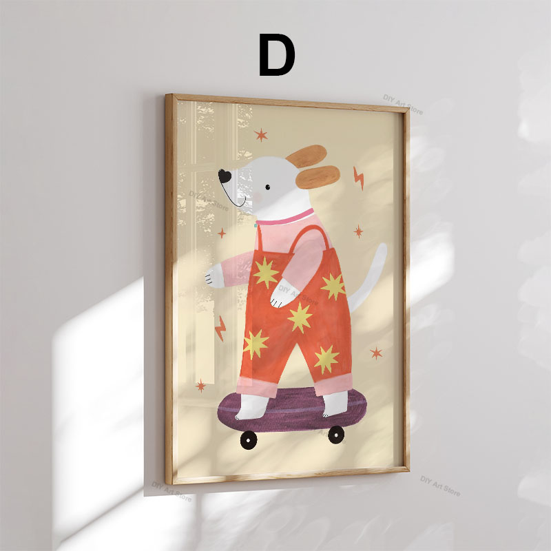 Funny Cartoon Animal Nursery W - đánh giá và giá Baby Nursery Artwork