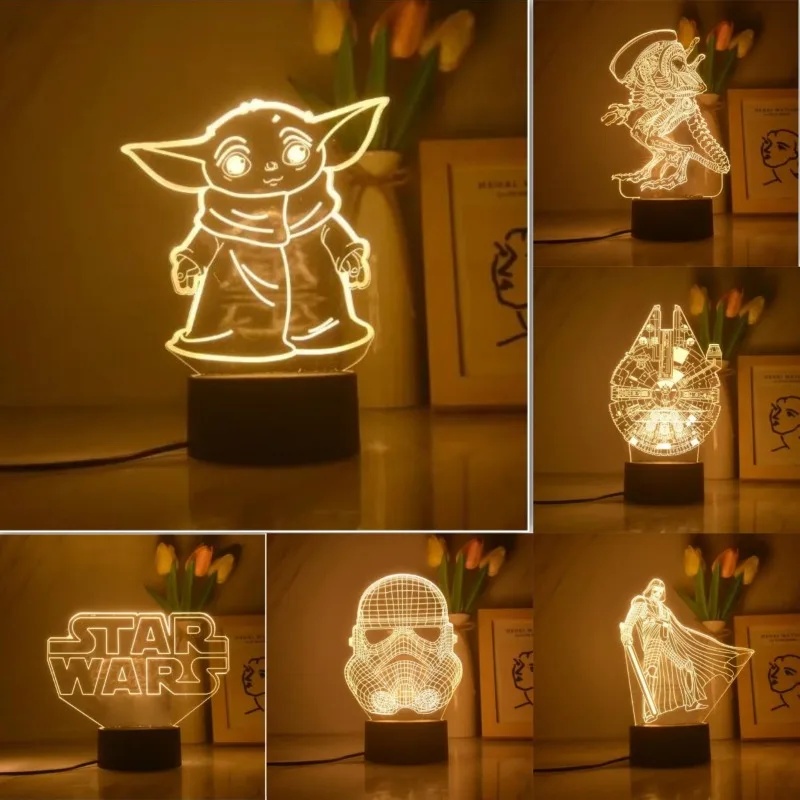 Cartoon 3D Anime Lamp Yoda Bab - đánh giá và giá Baby Yoda Nursery