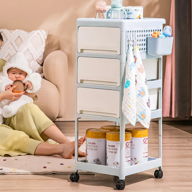 Cream Mobile Storage Cart,Mult - đánh giá và giá Baby Nursery Cart