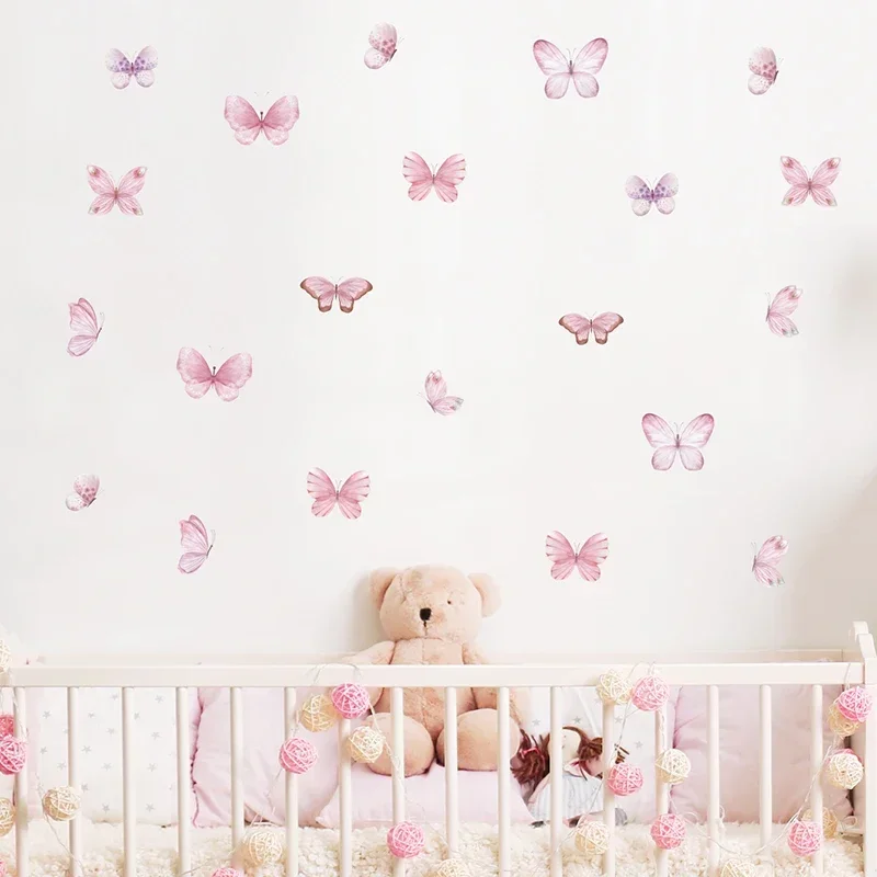 17pcs Watercolor Pink Flying B - đánh giá và giá Baby Nursery Water