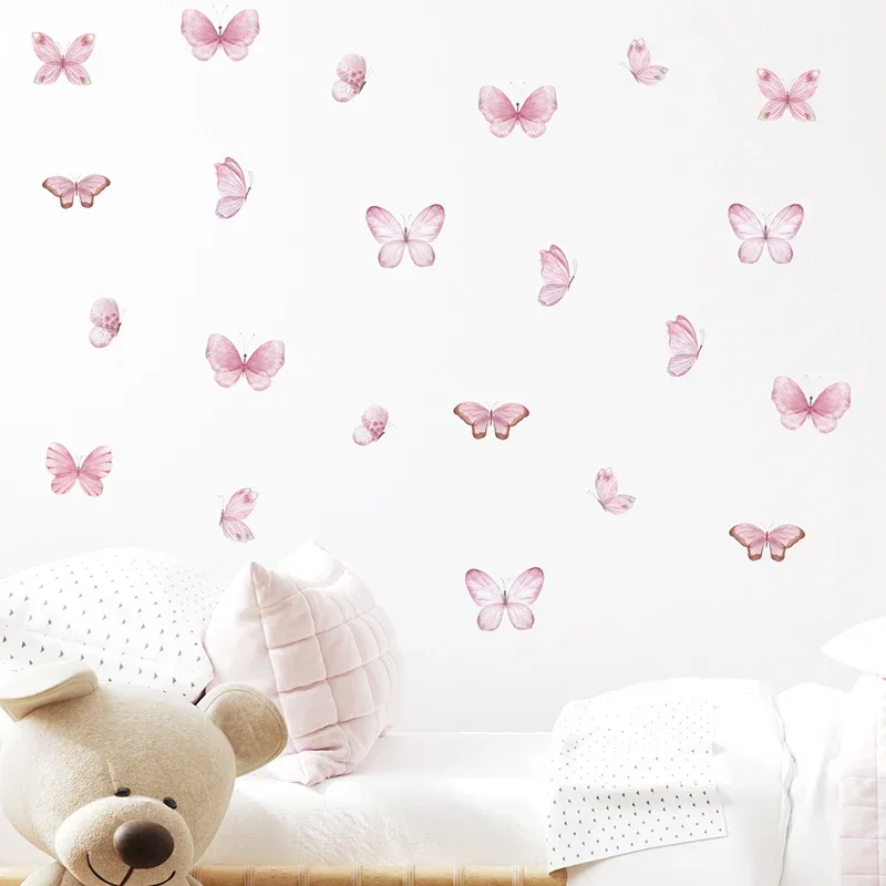 17pcs Watercolor Pink Flying B - đánh giá và giá Baby Nursery Water