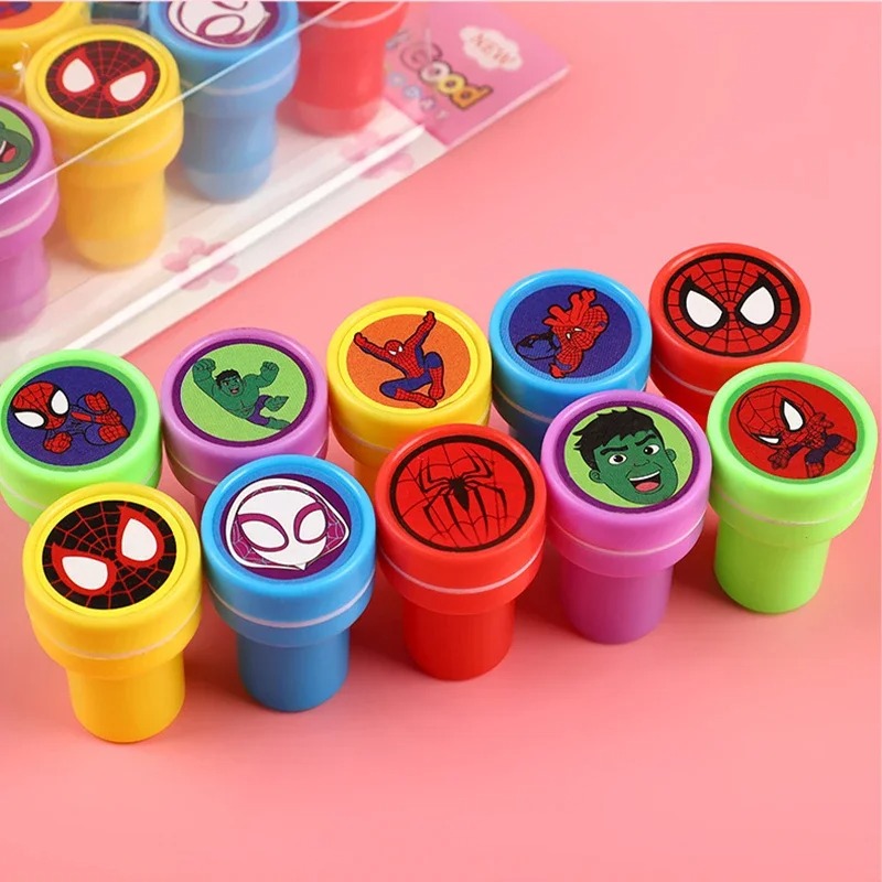 10Pcs/Set Spider--man Cartoon  - đánh giá và giá Footprint Ink Kit