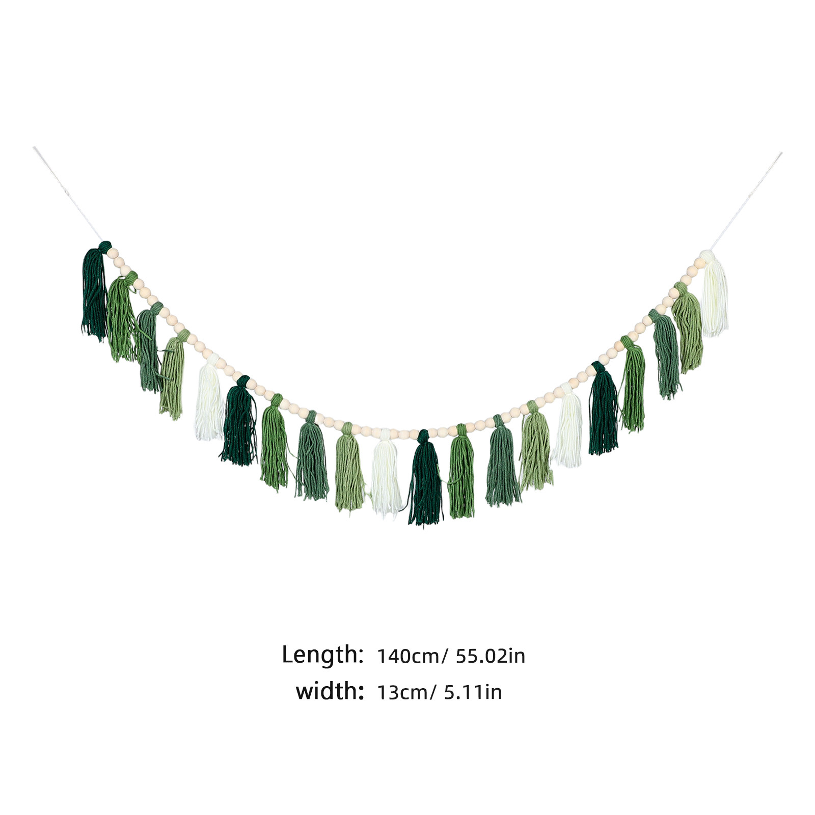 Farmhouse Bead Garland with Wo - đánh giá và giá Baby Nursery Hanging Decor