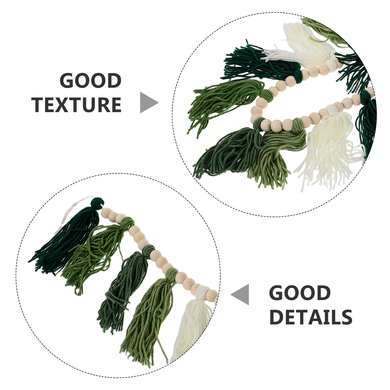 Farmhouse Bead Garland with Wo - đánh giá và giá Baby Nursery Hanging Decor