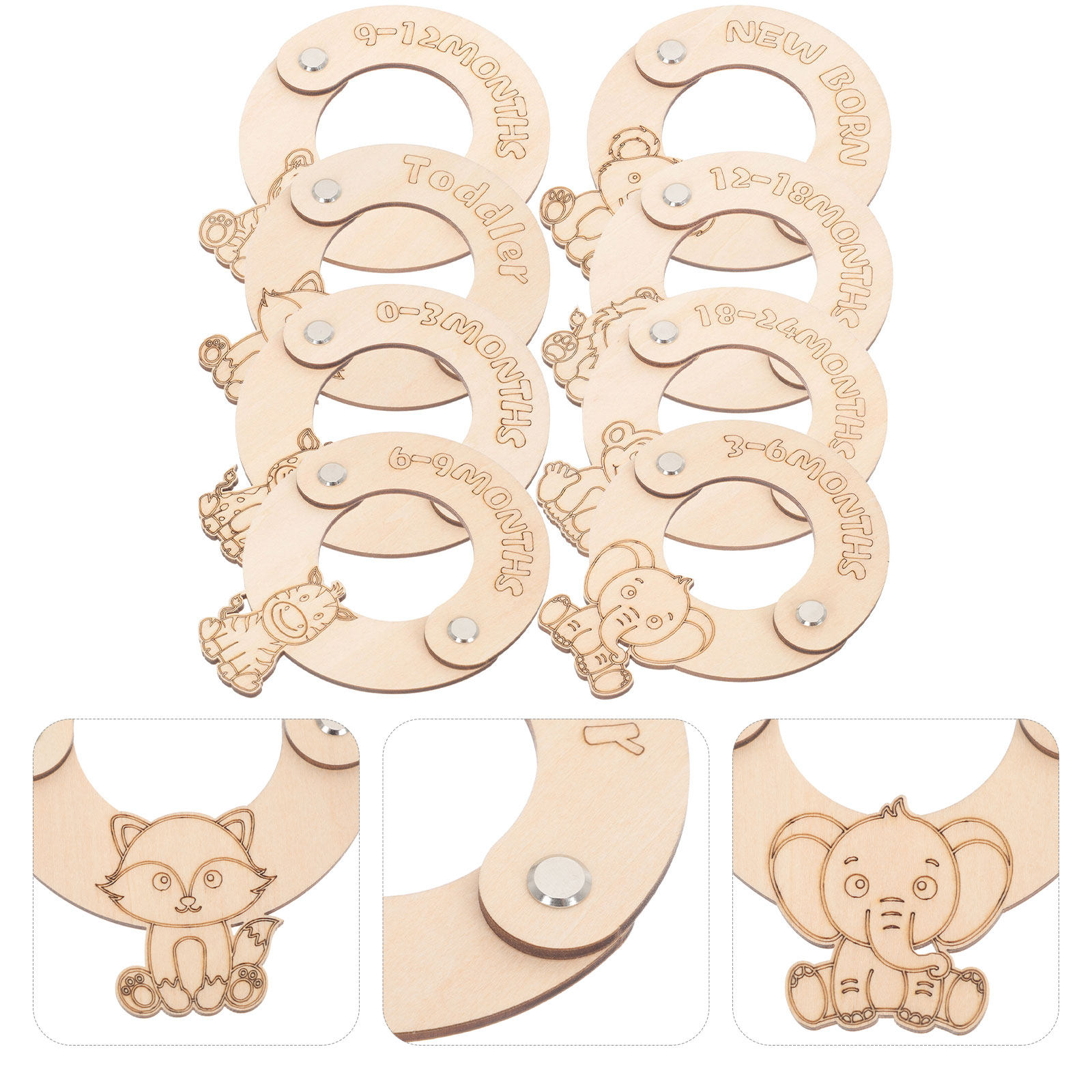 8Pcs Baby Closet Clothing Size - đánh giá và giá Baby Nursery Closet