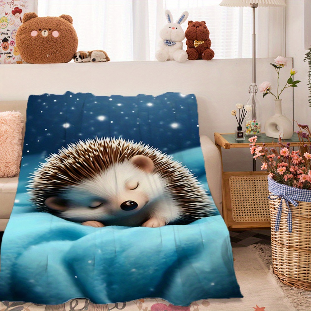 Cute Hedgehog Nursery Blanket  - đánh giá và giá Baby Nursery Fabric