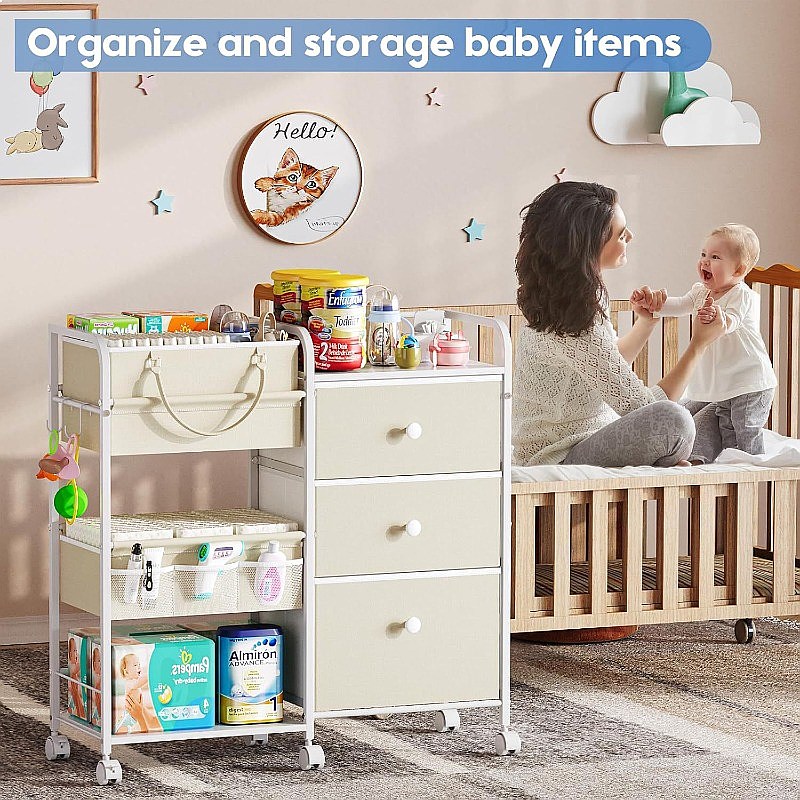 Large Capacity Baby Diaper Org - đánh giá và giá Baby Nursery Cart