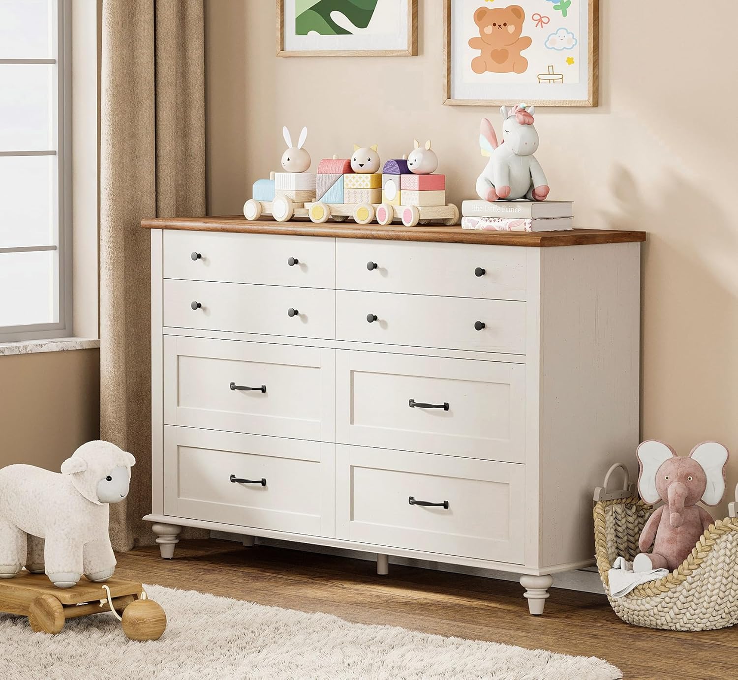 Modern  Kids Dresser with 7 Dr - đánh giá và giá Baby Nursery Chest Of Drawers