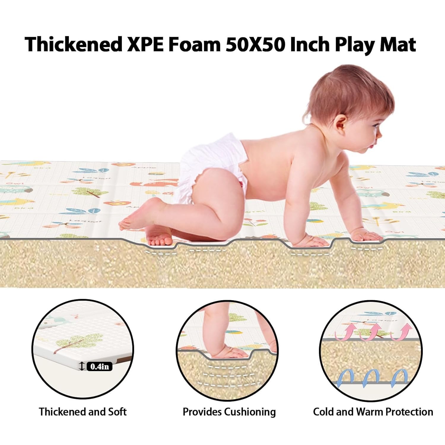Baby Play Mat Double Sided Fol - đánh giá và giá Baby Mattress Waterproof